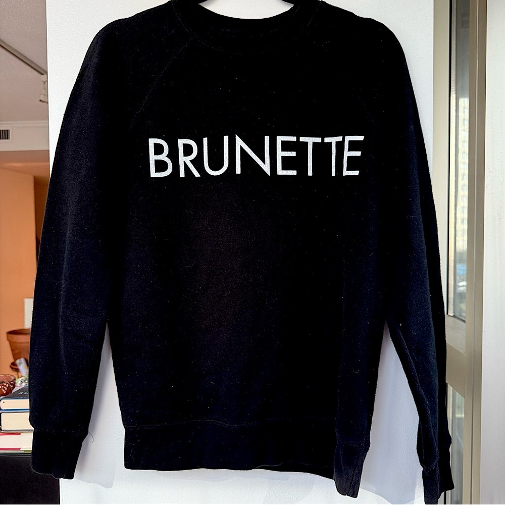 Black 'Brunette' Sweatshirt